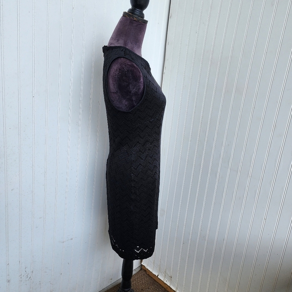 Banana Republic Womens Black Lace Sleeveless Dress Nylon Lined Sz 6 - Picture 4 of 14